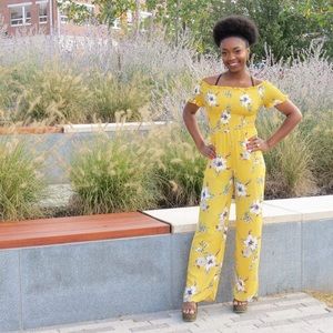 Off the shoulder jumpsuit